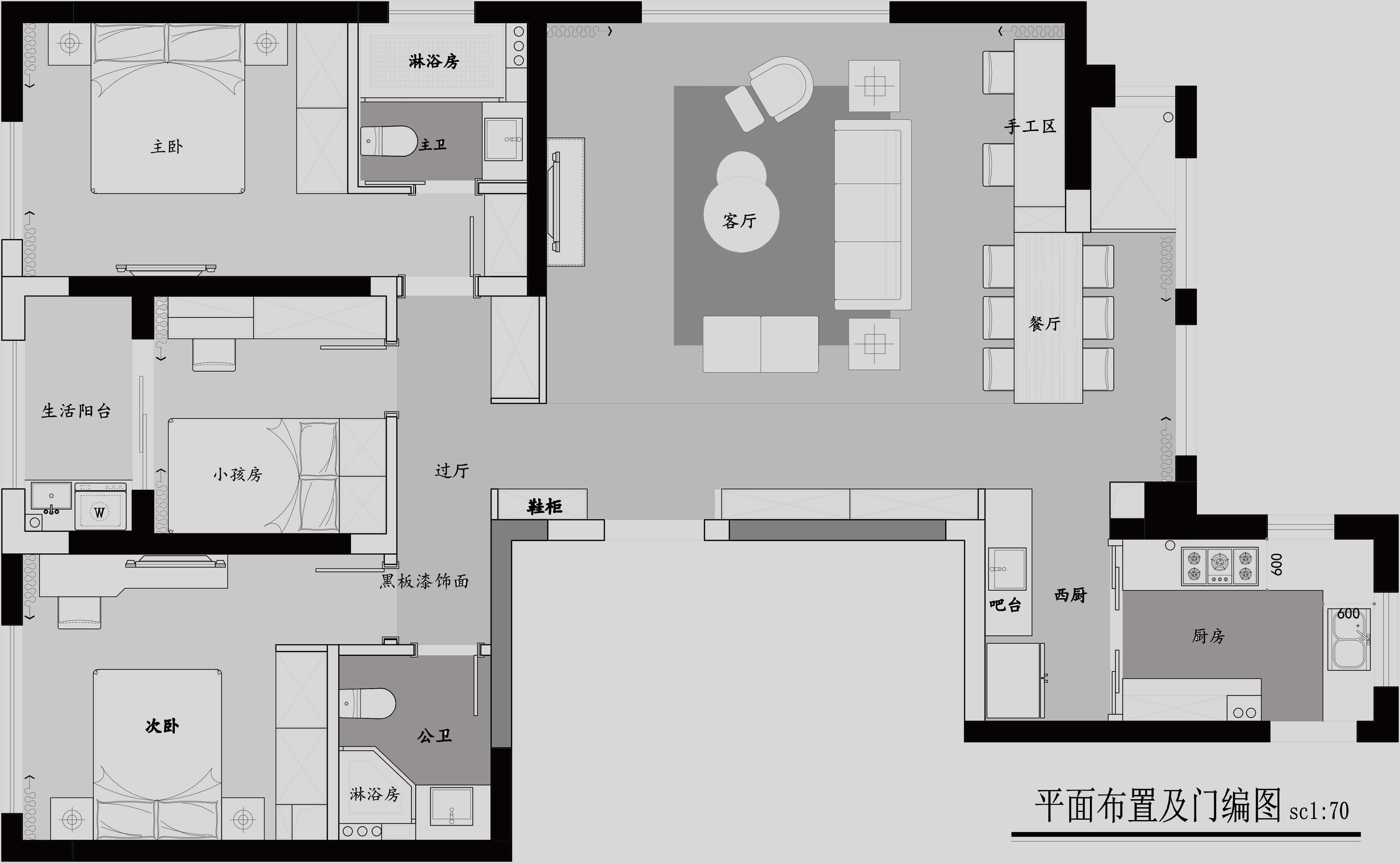 現(xiàn)代輕奢風(fēng)格裝修案列戶型圖